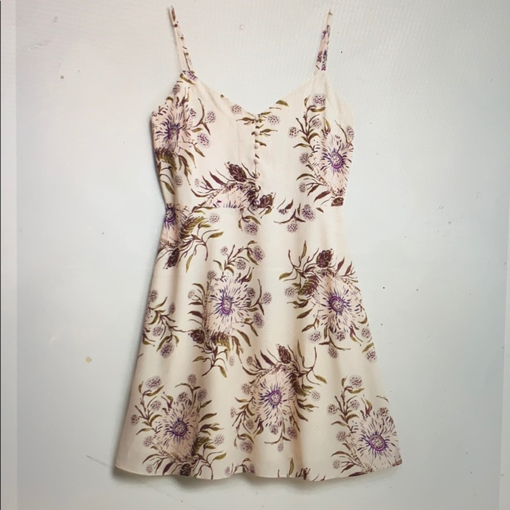 Madewell Romy button detail silk slip dress